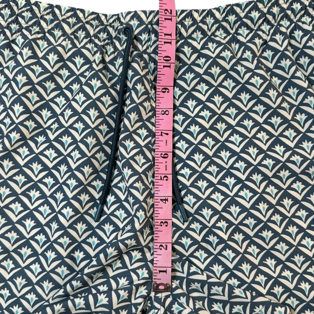 Caribbean Joe Mens Swim Shorts XL Teal Floral Quick Dry UPF 50 5 Inch Inseam‎